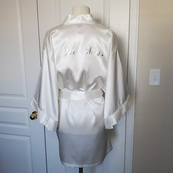 La Senza "The Mrs." Robe in White Size S-M - Picture 1 of 4